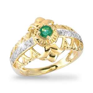 Jewels of Spring Solid Gold Ring
