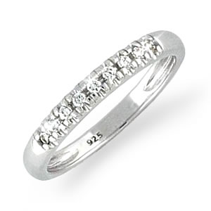 Love Story White Topaz Wedding Band