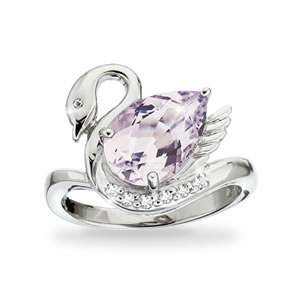 Grace and Beauty Swan Ring