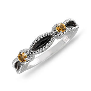 Miracles Of The Desert Sky 1/10 Carat Citrine Stacking Ring