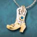 Rhinestone Cowgirl Boot Pendant