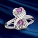 Heart To Heart Pink Topaz Ring