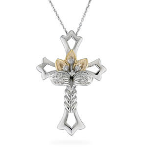 Believe In Miracles®  Jeweled Cross Pendant