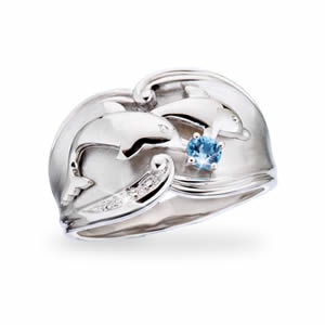 Dolphin Duet Ring