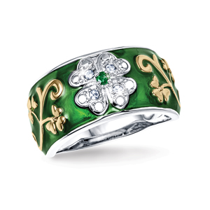 The Emerald Isle Ring of Love and Good Fortune