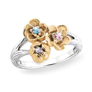 Jewels Of Spring Flower Ring