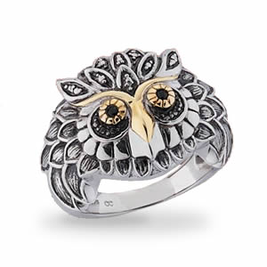 Enchanted Silver Owl Ring