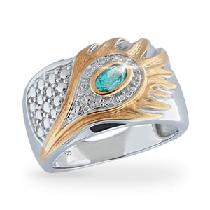 Imperial Peacock Jeweled Ring