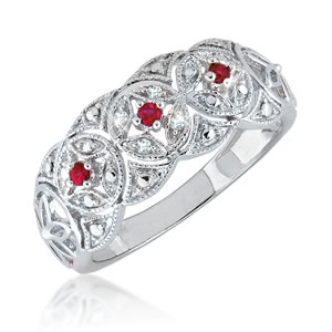 Ruby Radiance Trilogy Ring