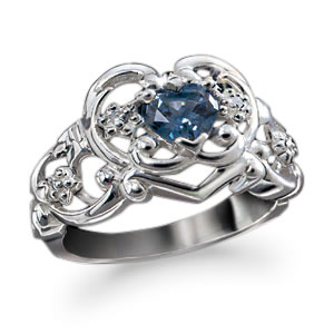Royal Tiara Heart Ring