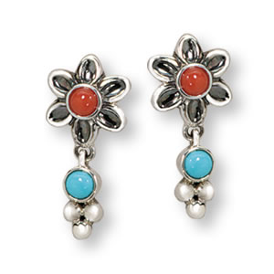 Spirit of the Desert Flower Sterling Silver Earrings