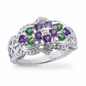Violets In The Snow Eternity Ring